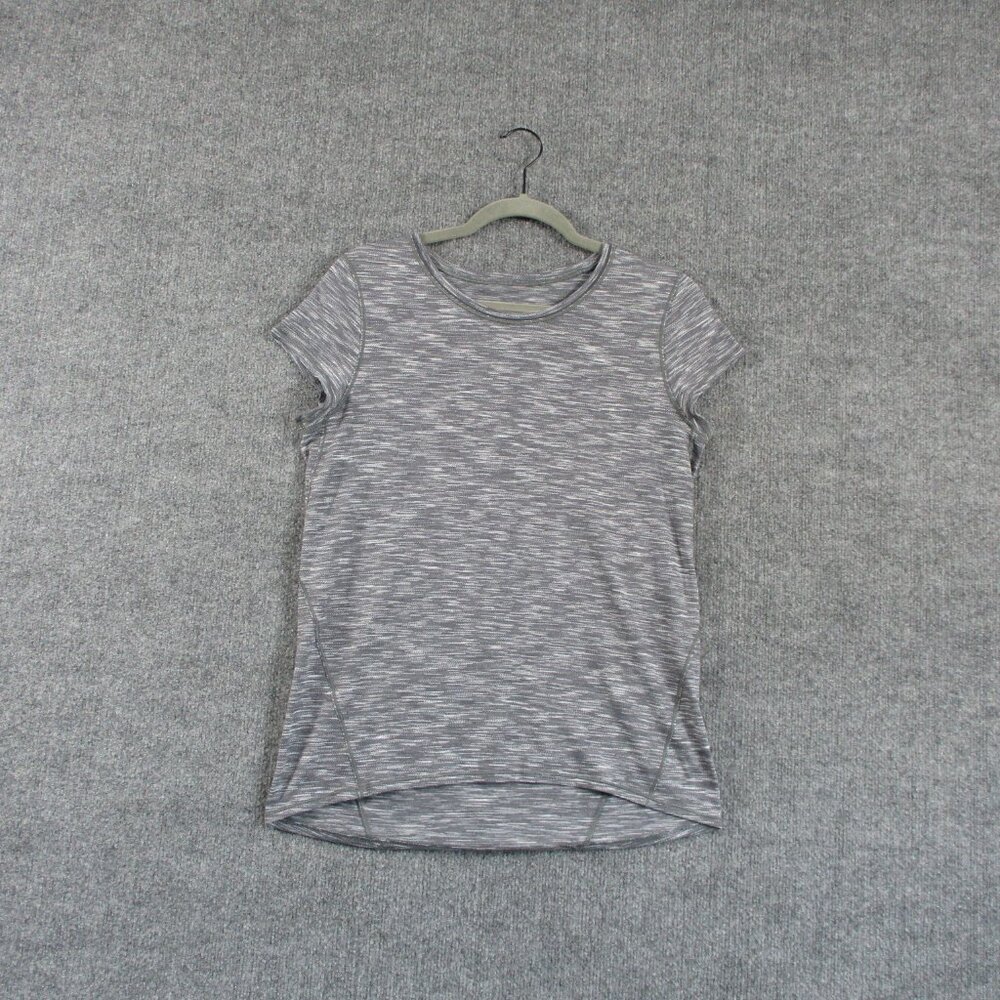 Lululemon Shirt Womens 4 Gray Another Mile Training Run Athletic Tiger Space Dye